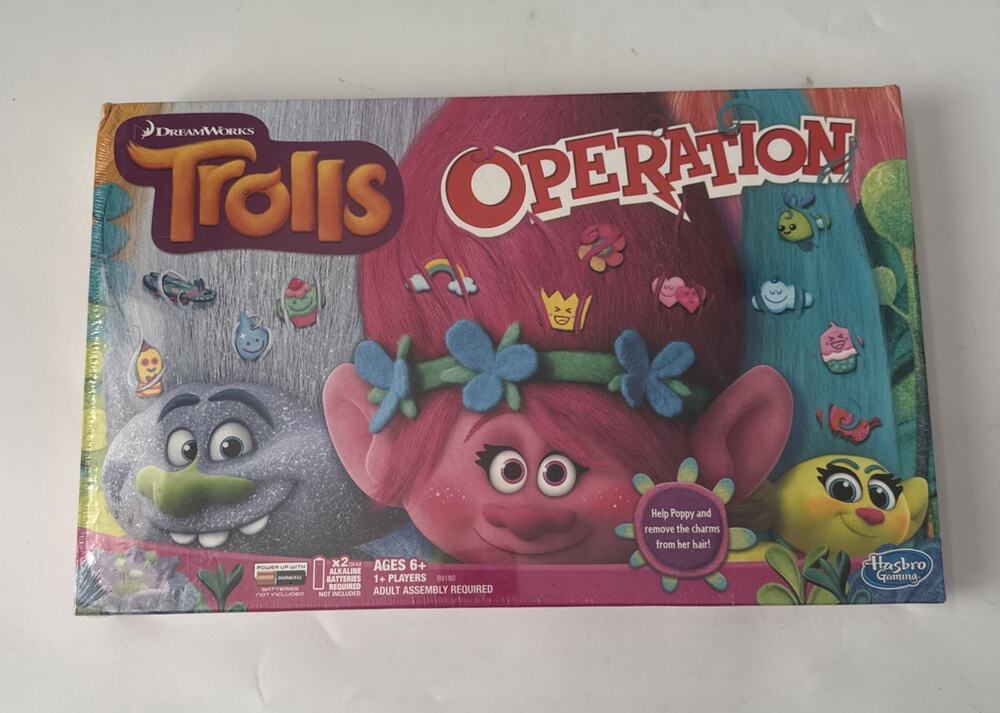Dreamworks TROLLS Operation Board Game Family Night SEALED